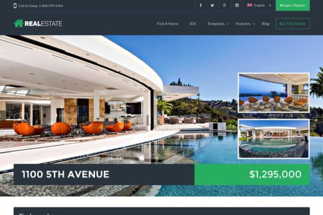 I will design your real estate website with idx