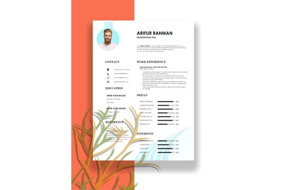 I will design your resume and cv in photoshop or illustrator