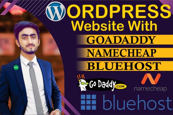 I will design your website in godaddy, bluehost, and namecheap