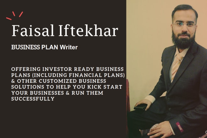 I will develop a detailed business plan, financial plan, business plan writer