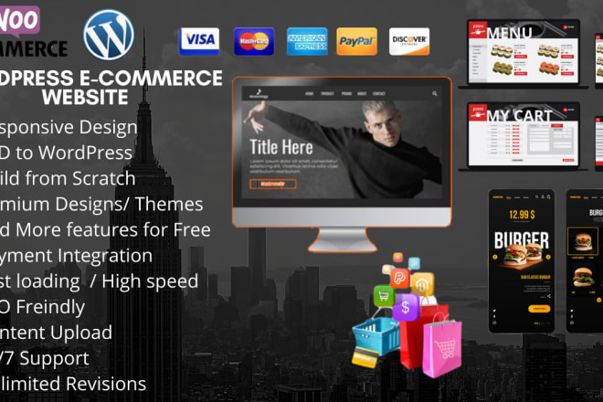 I will develop a professional fully responsive wordpress ecommerce website