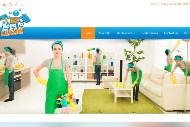 I will develop cleaning service website