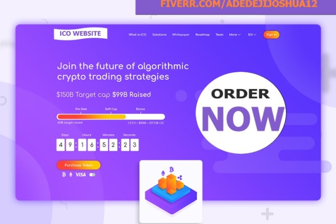 I will develop ico website or cryptocurrency selling and trading site