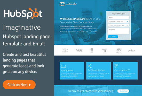 I will develop landing page and email template in hubspot