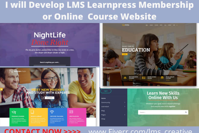 I will develop lms learnpress membership, online course website