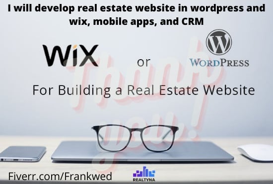 I will develop real estate website in wordpress and wix, mobile apps, and CRM