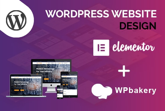 I will develop wordpress website with elementor, wpbakery and woocommerce