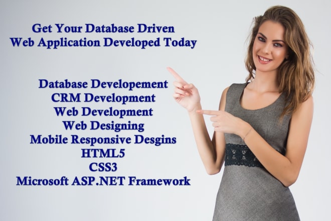 I will develop your database driven web application