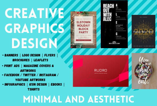 I will do 10 minimal and aesthetic graphic designs cheap and fast delivery