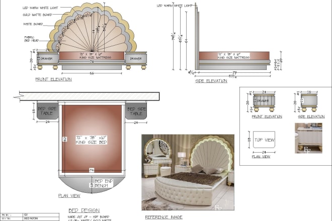 I will do 2d and 3d furniture designs