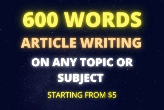 I will do 5 SEO article writing in 5 days