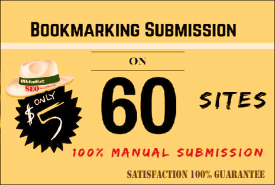 I will do 60 bookmark submission manually on high PR sites