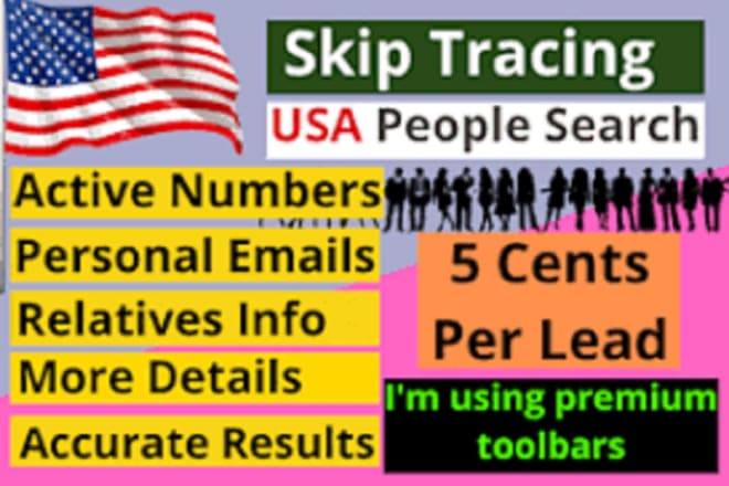 I will do a real estate skip tracing by tlo at low price