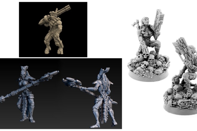 I will do a sculpting of tabletop miniatures for 3d printing