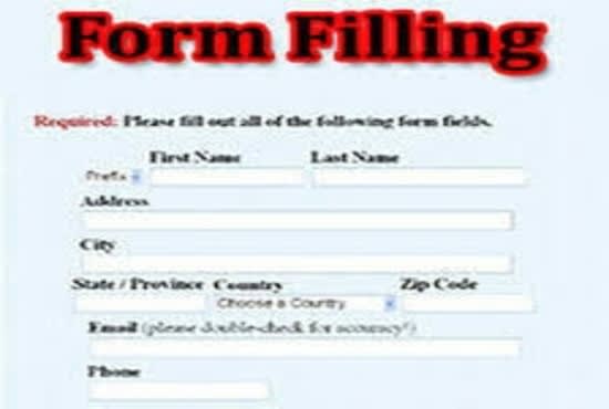 I will do accurate form filling
