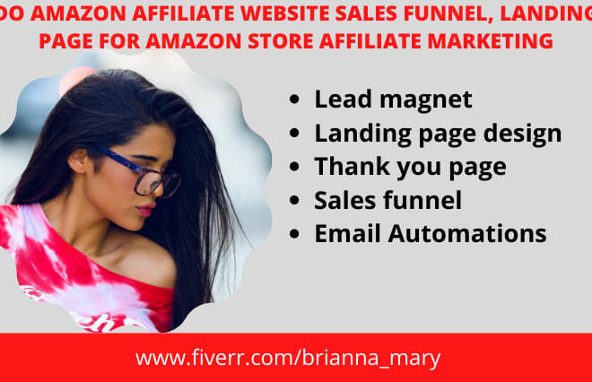 I will do amazon affiliate amawebsite sales funnel for amazon store affiliate marketing