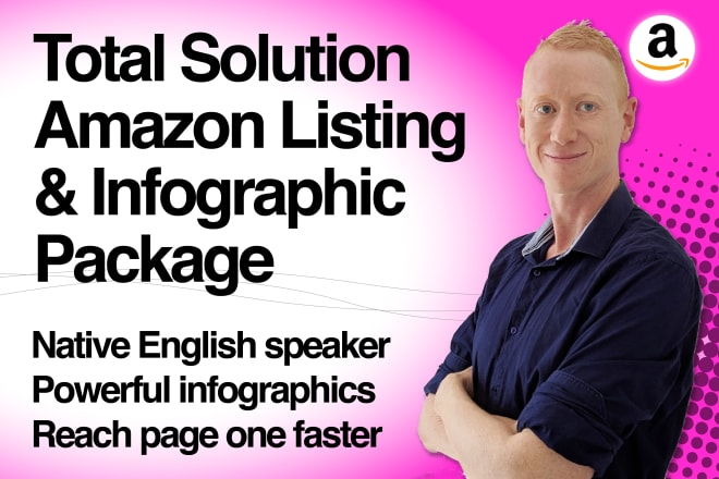 I will do amazon product listing, infographic images total package