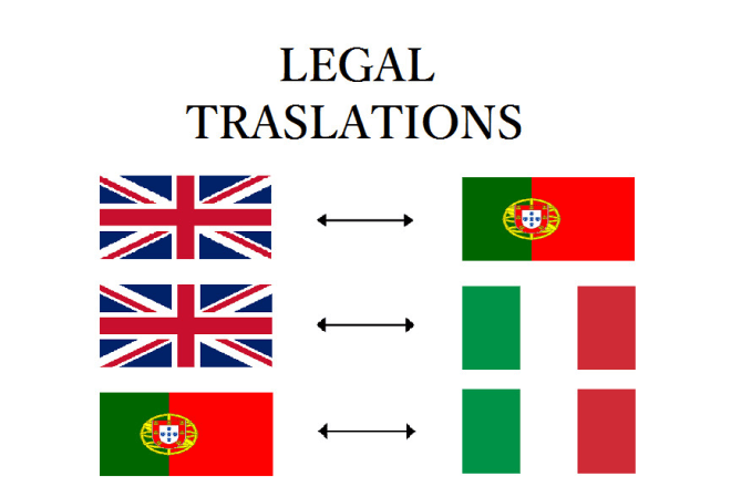 I will do any english italian portuguese legal translation