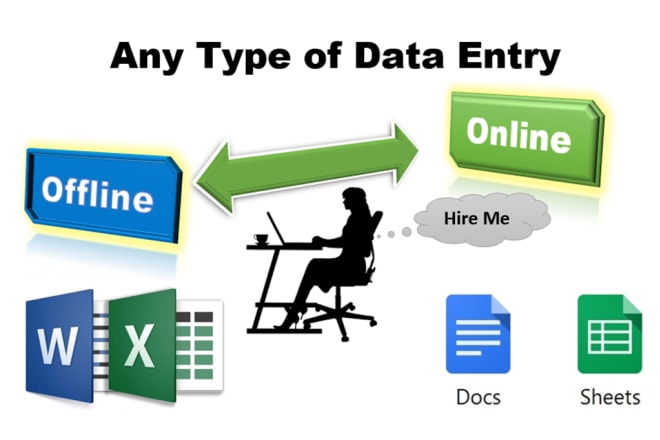 I will do any type of data entry and web research work