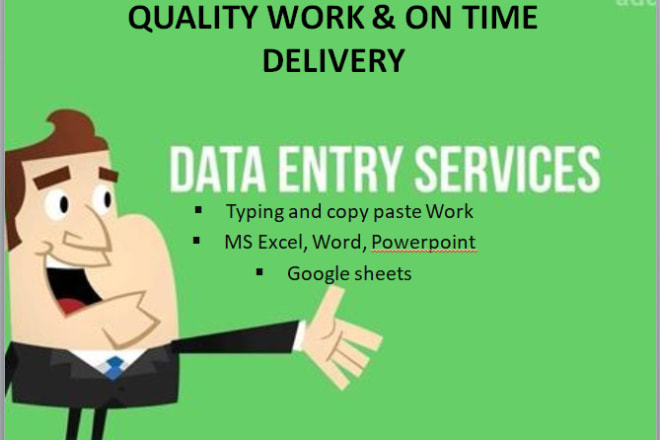 I will do any types of data entry work with pure accuracy