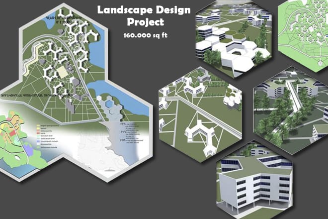 I will do architectural site plan and landscape design