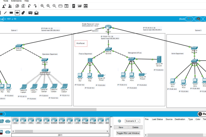 I will do assignments on network configurations in cisco packet tracer