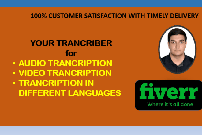I will do audio,video transcription with in 24 hours in diff languages