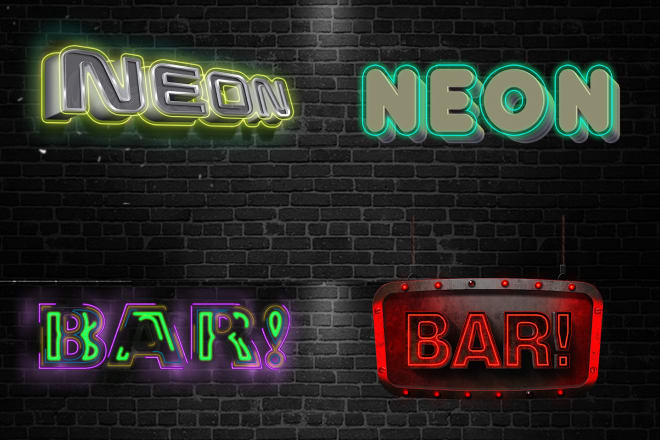 I will do awesome neon light logo or neon sign design
