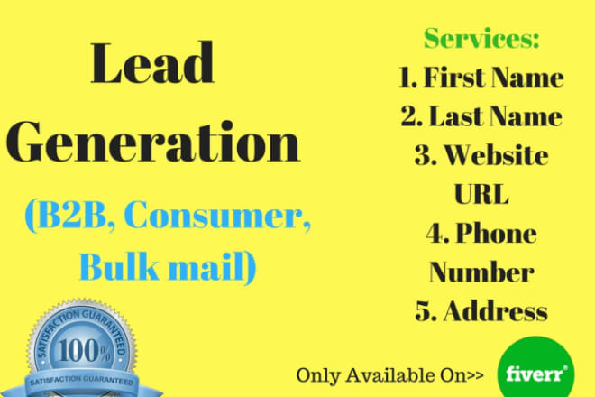 I will do b2b and b2c lead generation for you, extra fast delivery