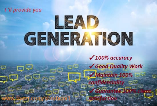I will do b2b and b2c leads generation