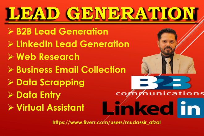 I will do b2b lead generation linkedin lead generation web research