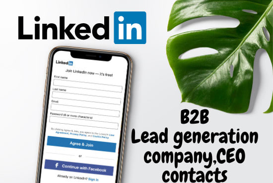 I will do b2b linkedin lead generation, business leads and email listing