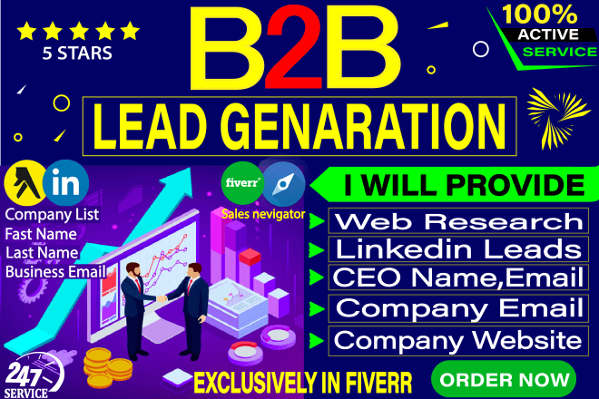 I will do b2b linkedin lead generation, web research, data entry, email marketing