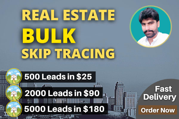 I will do bulk skip tracing for real estate business by tloxp