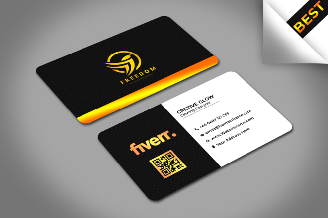 I will do business card design luxury business card and logo design