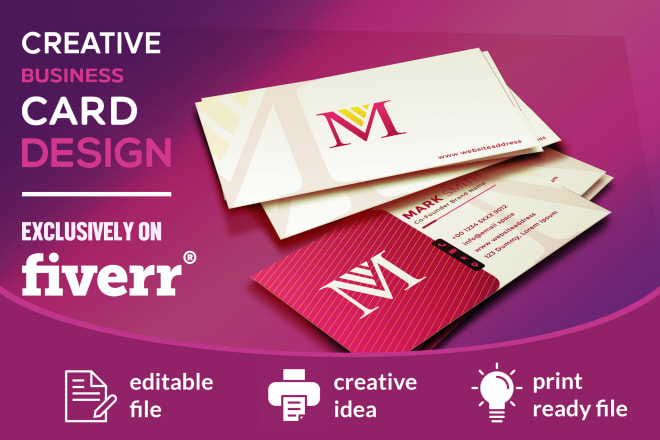 I will do business card design professional quality in 24 hours