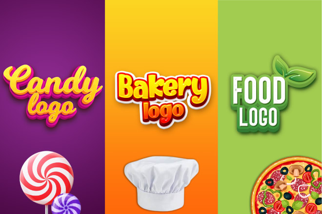 I will do candy bakery sweets chocholate cake logo design