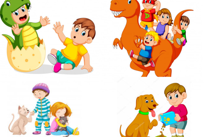 I will do children book illustration, illustration for website, mobile apps