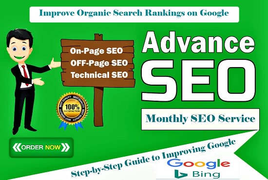 I will do complete monthly SEO service for top google ranking