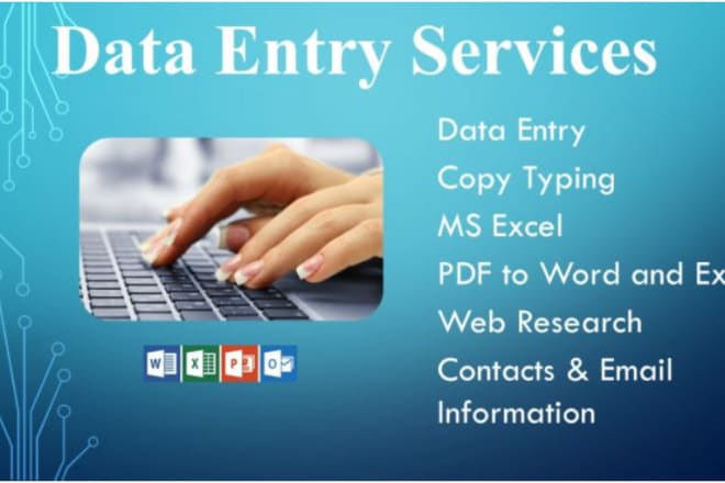 I will do copy typing and data entry for low rates