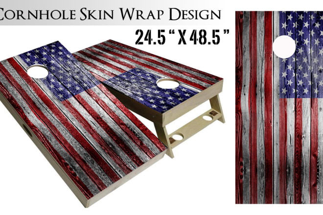 I will do cornhole wrap design