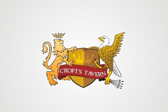 I will do create croft tavern arms and crest logo design within 24 hours