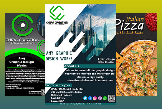 I will do creative flyer and brochure design