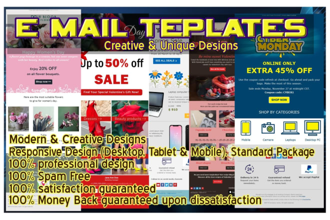 I will do creative HTML email template and campaign manual sending