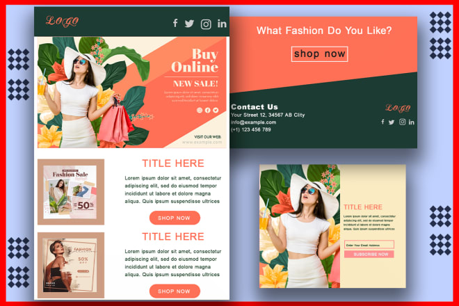I will do custom mailchimp newsletter template and integrate with wordpress