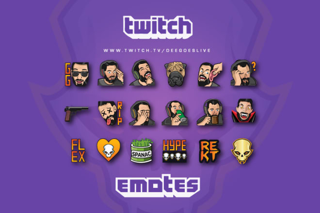 I will do custom twitch emotes