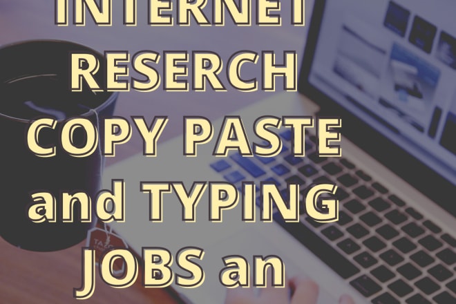 I will do data entry, internet research, copy,paste and typing jobs,video to audio