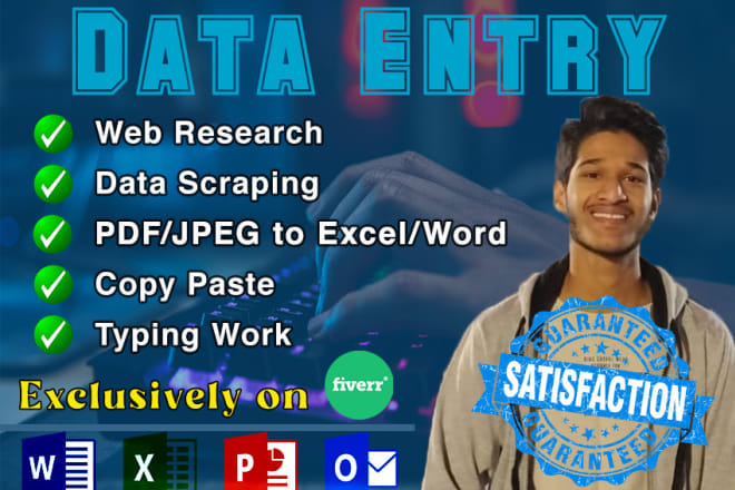 I will do data entry, internet research, website scraping and file conversion for you