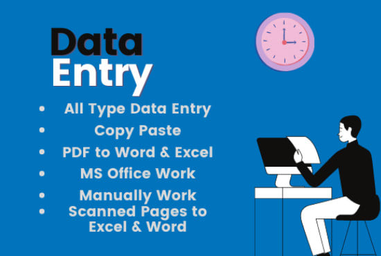 I will do data entry typing work in a way which you want