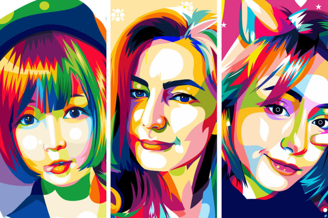 I will do drawing a fantastic pop art with colorful